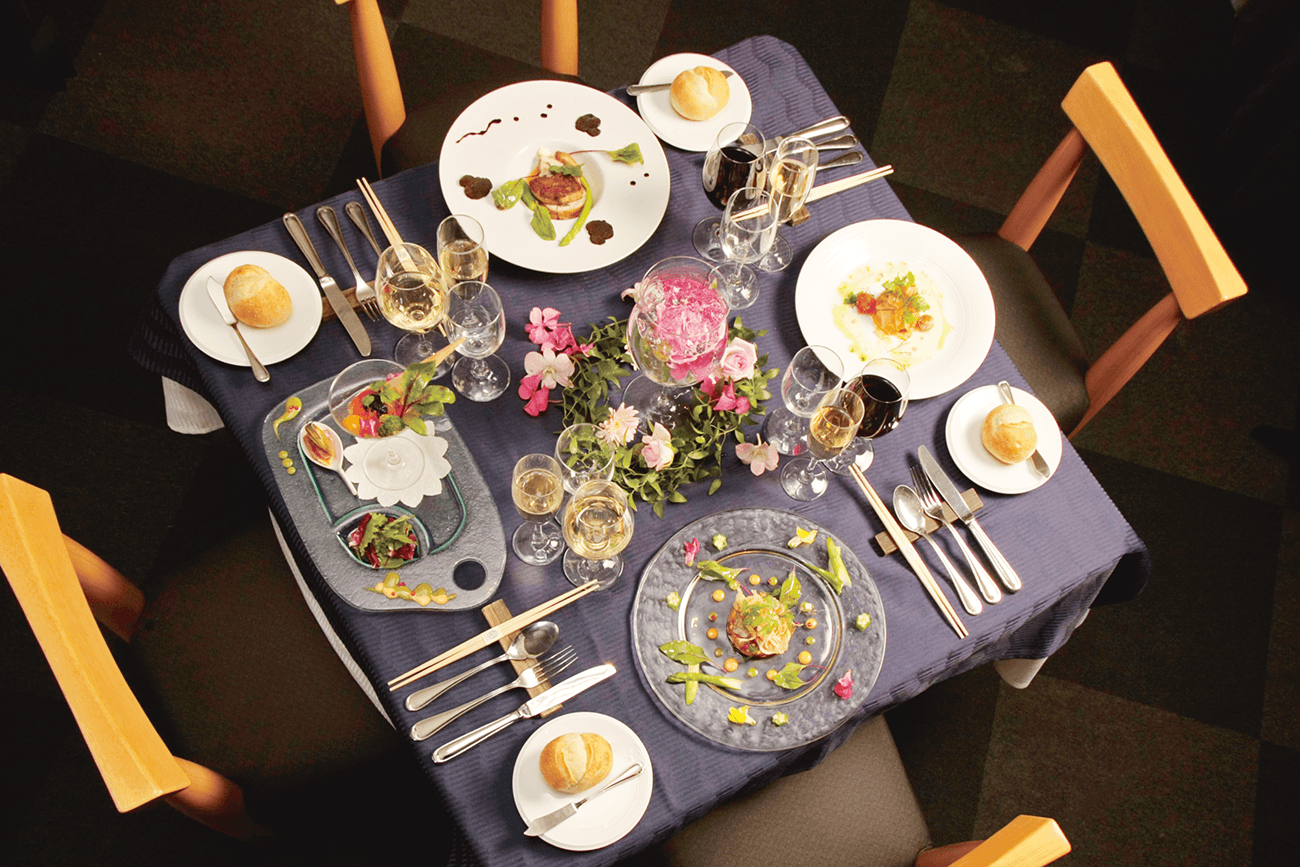 レストラン ル・クロ・ド・マリアージュの会場・料理例